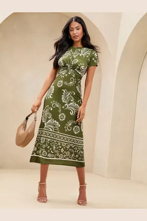 Lipsy London Mixed Print Underbust Jersey Midi Dress36