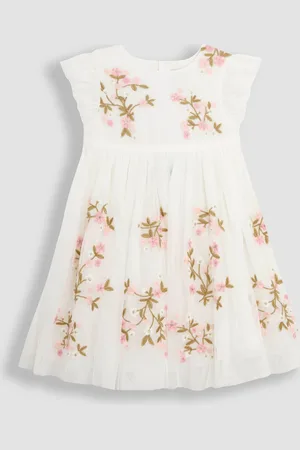 JoJo Maman Bébé Floral Embroidered Tulle Party Dress110116 cm