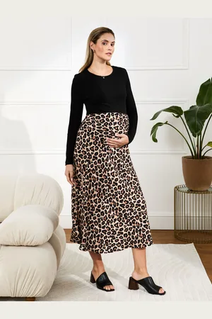 JoJo Maman Bébé Print Maternity Midi SkirtL