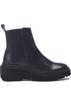 Moda In Pelle Sh Otago Chelsea Leather Brown Boots With Wedge HeelEU 37 (UK 4)