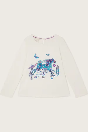 Monsoon Horse Print Long Sleeve 100% Cotton T-Shirt9