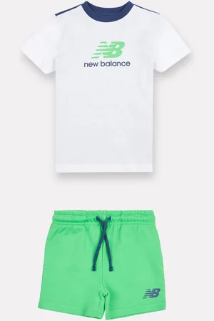 New Balance Kids Jersey Ringer 100% Cotton T-Shirt & Shorts Set110116 cm