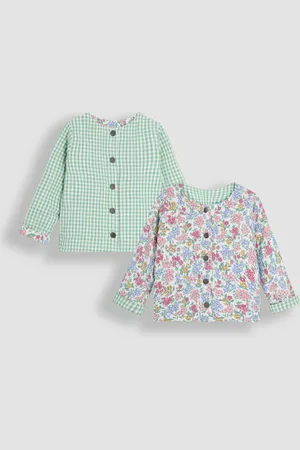 JoJo Maman Bébé Quilted Reversible 100% Cotton Jacket8692 cm