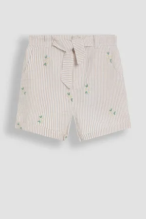 JoJo Maman Bébé Embroidered Turn-Up Hem Shorts98104 cm