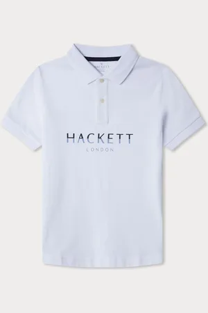 Hackett London Older Boys 100% Cotton Blue Polo Shirt166168 cm