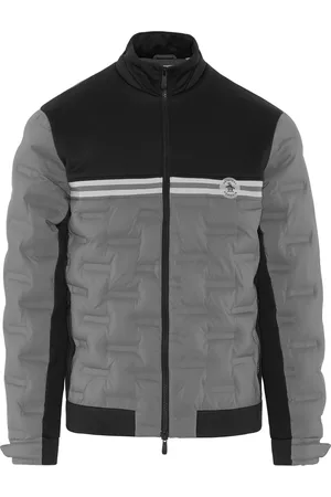 Original Penguin Mens Insulated Mixed Media 80s Primalot Black Bomber JacketL