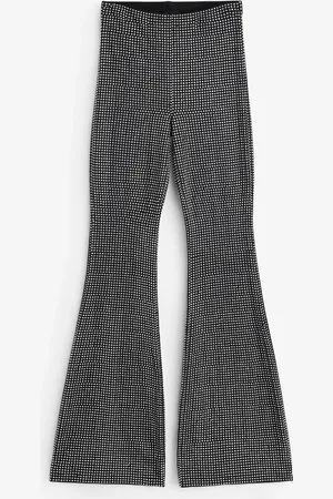 GOOD AMERICAN Crystal Pull On Flare LeggingsM
