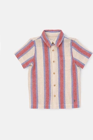 Angel & Rocket Cody Stone Stripe Knitted Shirt11 lat (146 cm)