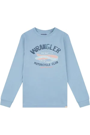 Wrangler Boys Racer Long-Sleeve 100% Cotton T-Shirt14