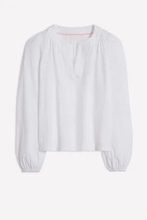 Boden Ava Long Sleeve Trim 100% Cotton Top36