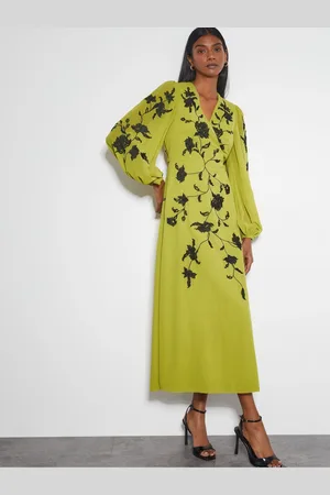 Monsoon Willa Floral Print Embroidered Midi Wrap Dress48