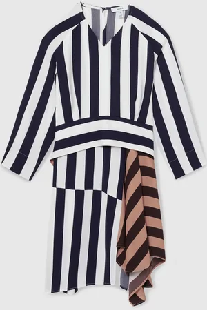 Reiss Nola Stripe-Print Handkerchief Dress104110 cm