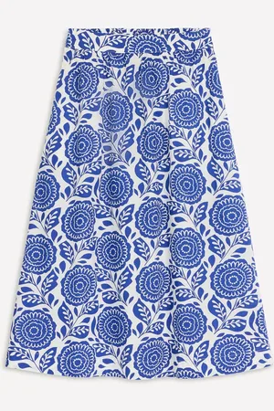 Boden Hattie Poplin 100% Cotton Midi Skirt42