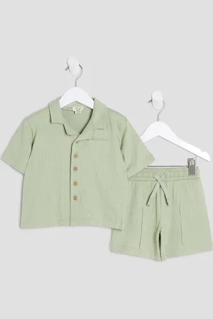 River Island Boys Textured Revere Shirt Set104110 cm