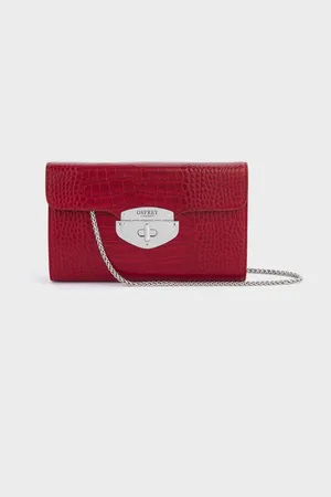 Osprey Red The Belmont Leather Convertible Clutch BagJeden