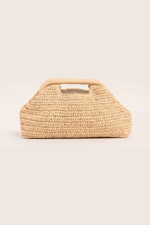 Friends Like These Raffia Handle Clutch BagJeden