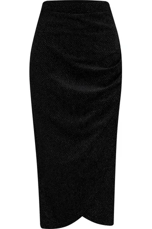 Pour Moi Jameela Glitter Stretch Velvet Midi Wrap Skirt42