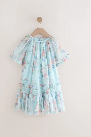 Next Angel Sleeve Chiffon Dress (3-16yrs)9 lat (134 cm)