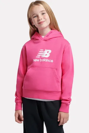 New Balance Girls Brush Back Stacked Logo Hoodie7