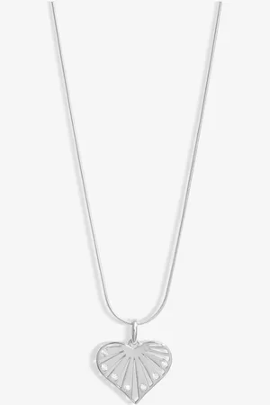 Simply Silver 925 Cubic Zirconia Cut Out Heart PendantJeden