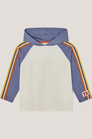 Monsoon Raglan Stripe 100% Cotton Hoodie Top146152 cm