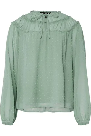 Long Tall Sally Dobby Shirred Tie Blouse46tall