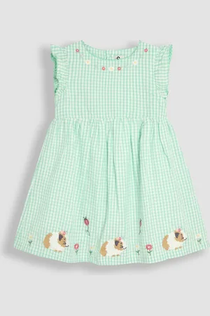 JoJo Maman Bébé Appliqué Gingham Summer Dress116122 cm