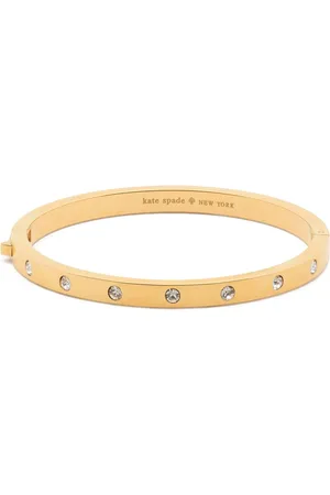 Kate Spade Gold Tone Metal Stone Hinged B Clear BraceletJeden