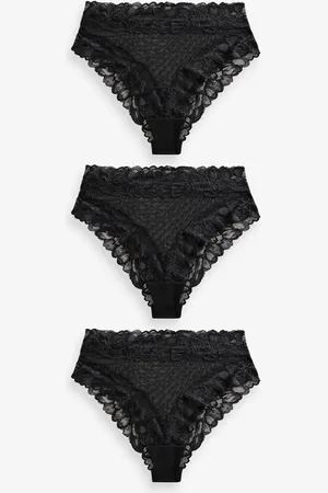 Next Floral Lace High Waist High Leg Knickers 3 Pack34
