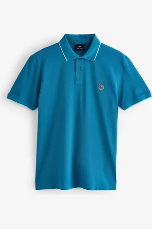 Paul Smith 100% Organic Cotton Zebra Logo Tipped Polo Shirt2X-L