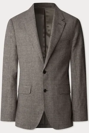 Hackett Glen Check Linen Blazer46 R