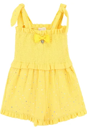 Angels Face Yellow Bali Sparkle Playsuit116122 cm