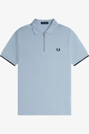 Fred Perry Crepe Pique Zip Neck Polo ShirtX-Large