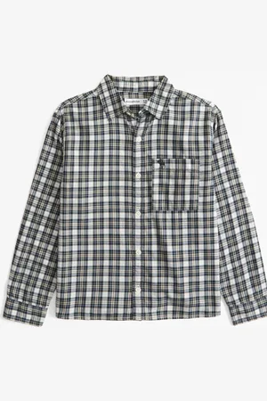 Abercrombie & Fitch Relaxed Fit Green Flannel Check 100% Cotton Shirt13