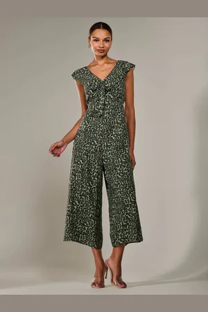 Jolie Moi Frill Tie Front Jumpsuit36
