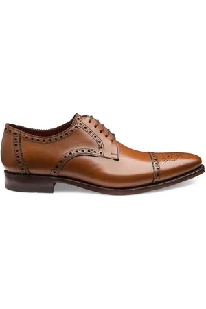 Loake Foley Calf Leather Semi Brogue ShoesEU 42 (UK 8)