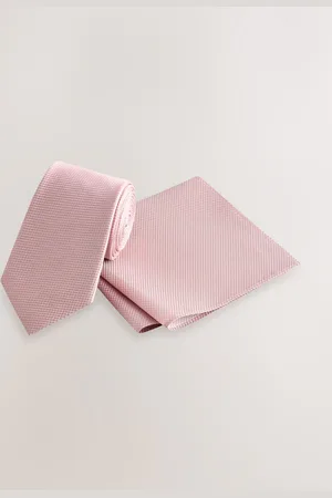Next Textured Tie And Pocket Sqaure SetJeden