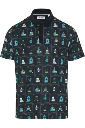 Original Penguin Koszulka polo Petes Flash Drinking Cards w kolorze czarnymXXL