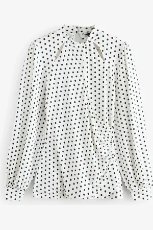 Sosandar Spot Print Keyhole Detail Jersey Tunic Top44