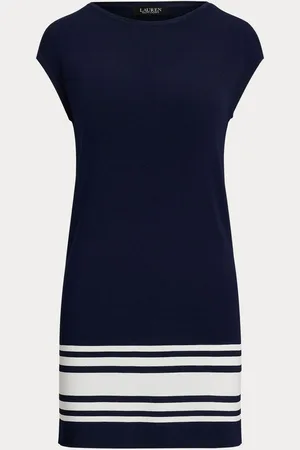 Ralph Lauren Hadell Nautical Cap Sleeve Knit DressS