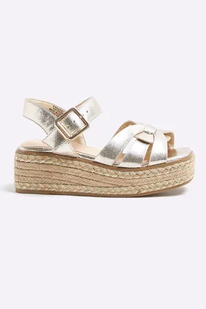 River Island Girls Faux Leather Wedge SandalsEU 35.5 (UK 3)