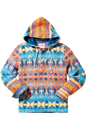 Joe Browns Bright Aztec Button Detail HoodieL
