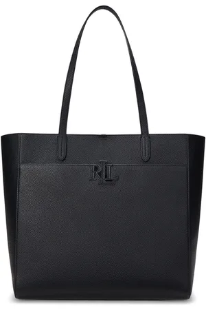Ralph Lauren Cameryn Pebbled Leather Logo Tote BagJeden
