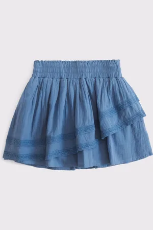 Abercrombie & Fitch Woven Lace Trim Mini Pink Skirt158164 cm