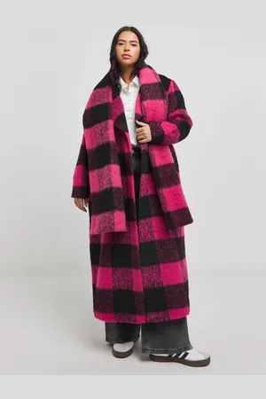 Simply Be Blanket Check Faux Wool Maxi Scarf Coat48