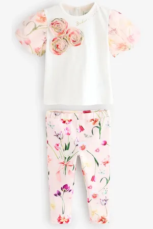 Ted Baker Pink Corsage Detail Top and Leggings Set110116 cm