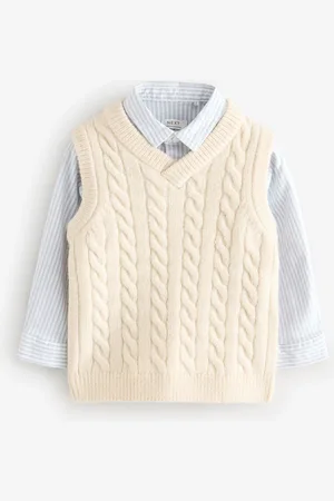 Next Knitted Vest and Shirt Set (3mths-7yrs)9