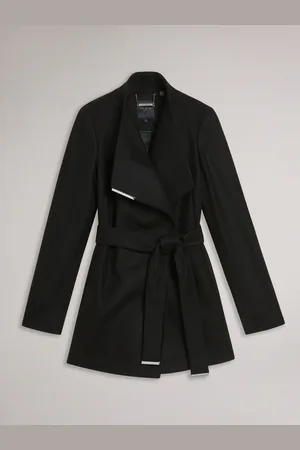 Ted Baker Rosess Short Belted Wool Wrap Coat34