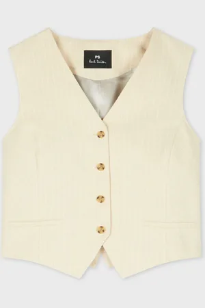 Paul Smith Yellow Pinstripe Vest Waistcoat42