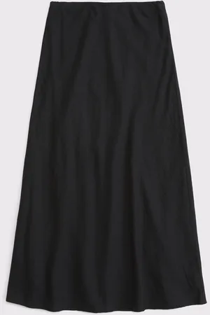 Abercrombie & Fitch Linen Blend Bias Cut Maxi SkirtXL